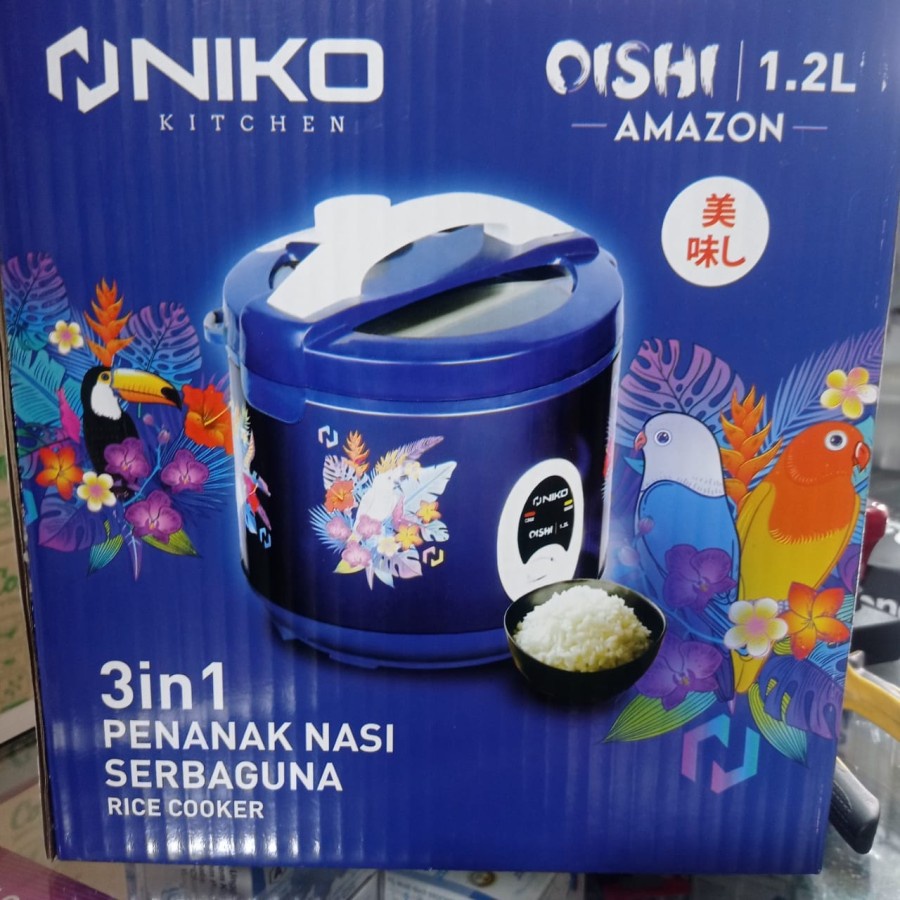 Rice cooker Niko Amazon Rice Cooker 1,2 Liter Rice Cooker 3in1