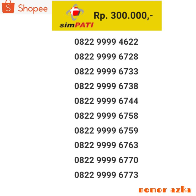 Nomor cantik simpati kuartet 9999 rapi 0822 9999 xxxx