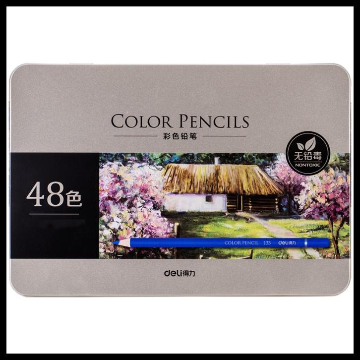 

TERBARUU!! Deli High-grade Oil Pencil Color Pensil Warna Minyak 48/72 Warna 6567 SALE