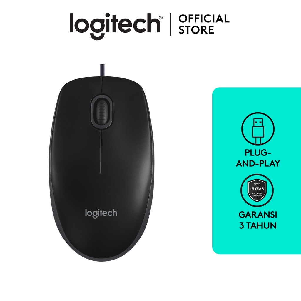 Foto Logitech B100 Mouse Kabel USB Optical