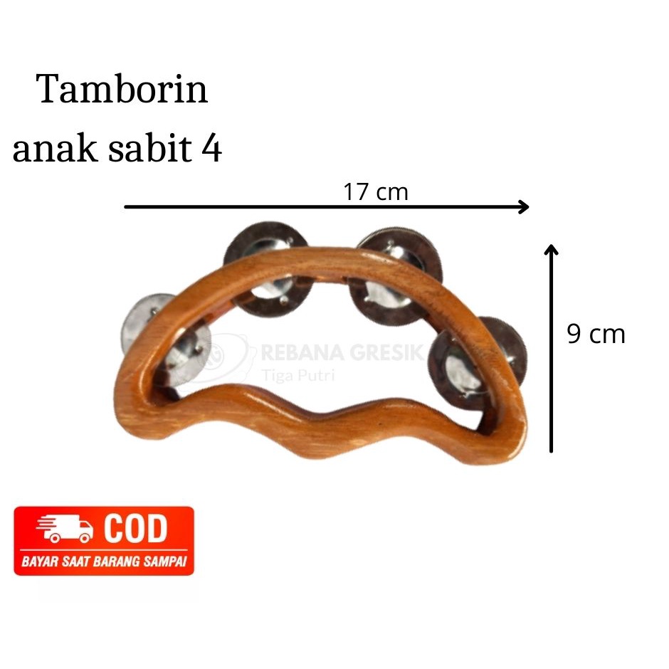 alat musik  Tambourine anak tamborin kayu tamborin mainan anak