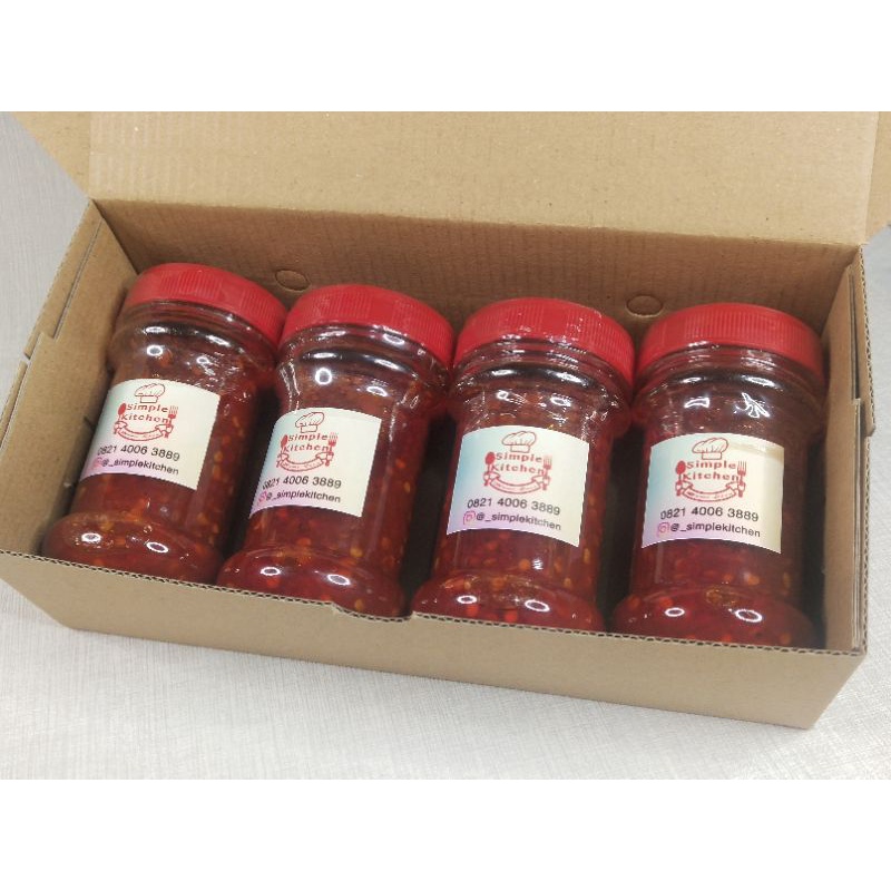 

Paket 4 botol Sambal Cengek Simple Kitchen