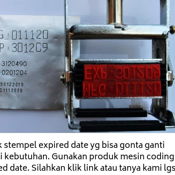 

Tinta Stempel Permanen Nobu Ink ke Plastik Kemasan Botol Sticker Foil Bag - Expired Date Tanggal Kadaluarsa