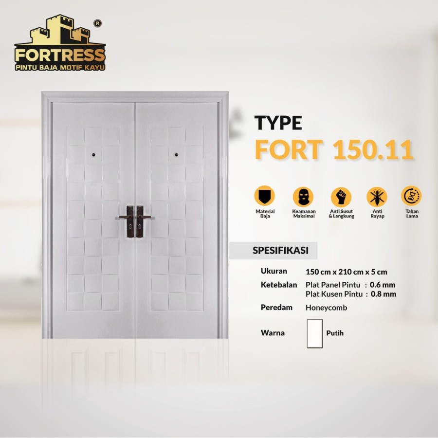 PINTU BAJA FORTRESS Pintu Kamar Pintu Utama BAJA FORT DOOR BESI 150cm