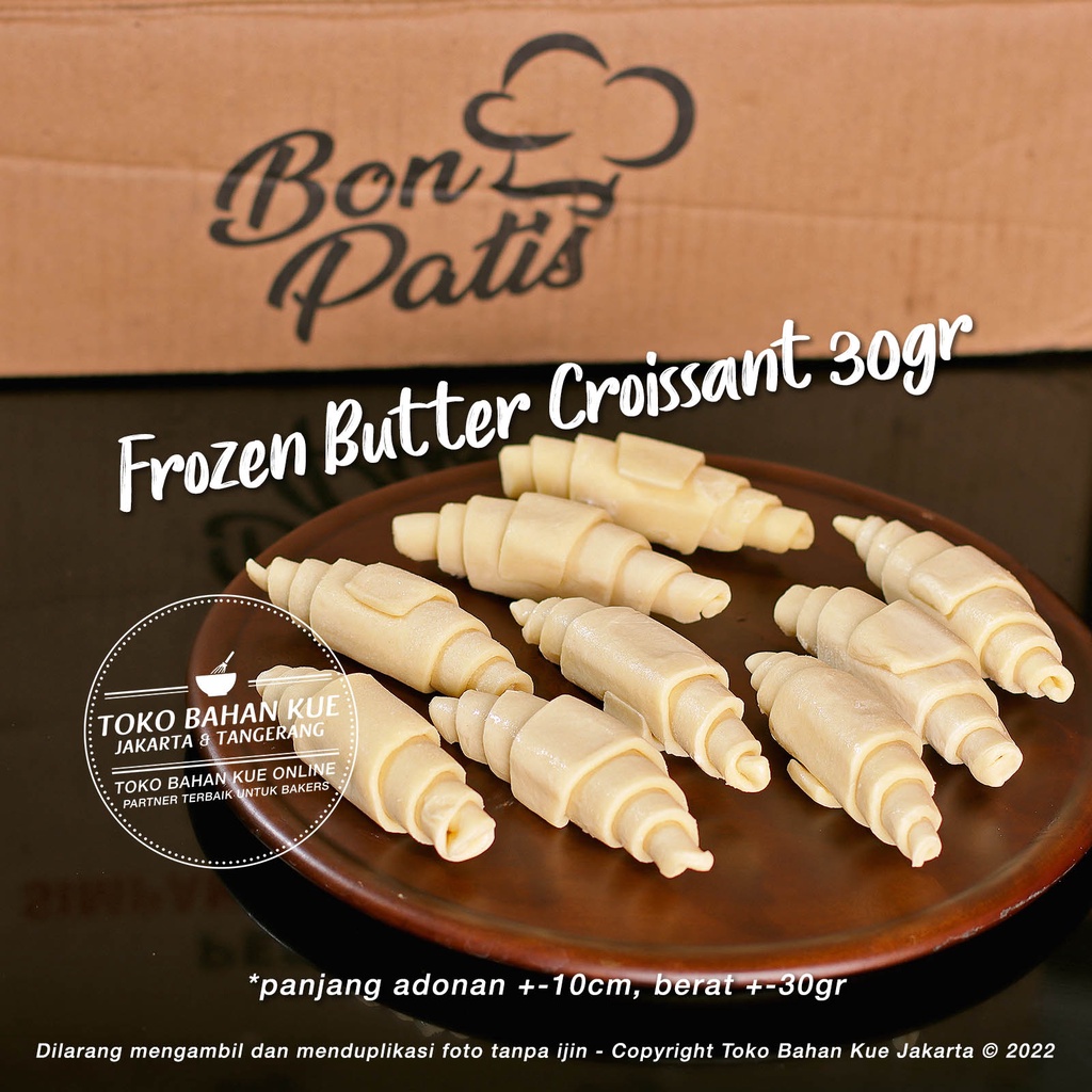 

Bonpatis - Croffle Frozen Dough 30gr 1pcs Adonan Beku Butter Croissant Waffle