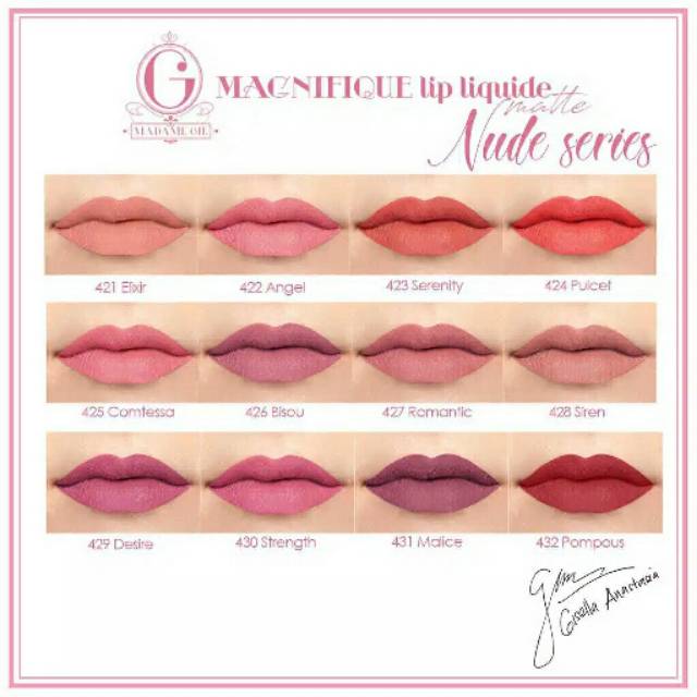 Madame Gie Magnifique Lip Liquid Matte Nude Series Madame Lip Cream