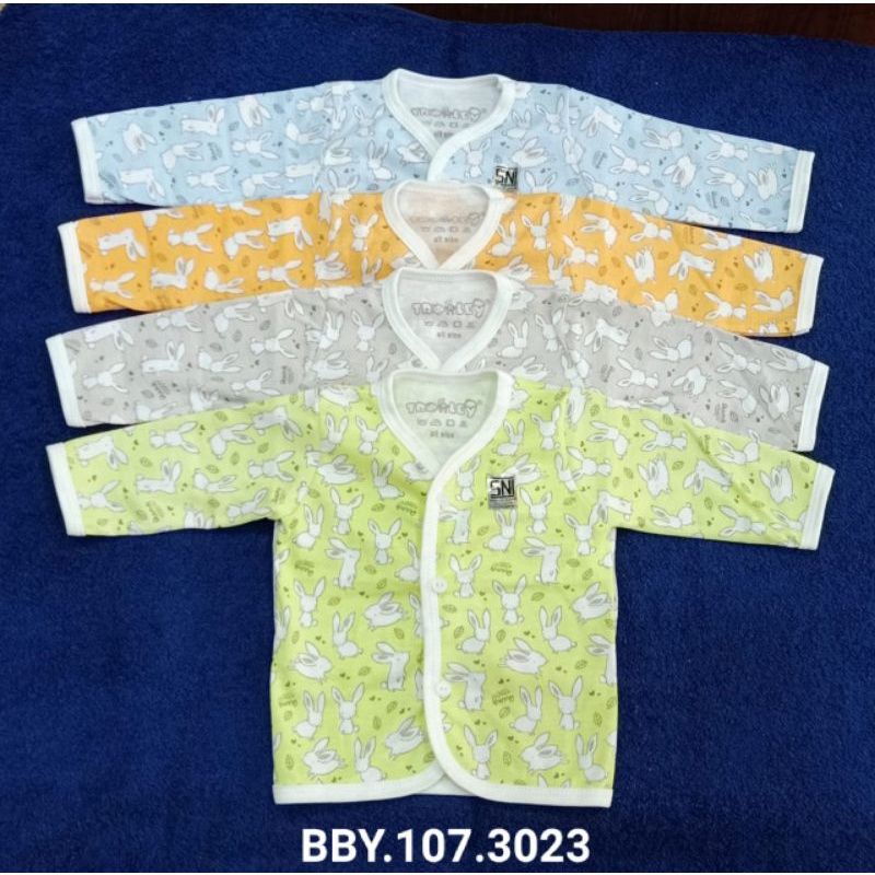 3Pcs baju bayi 0-3m NASUKA katun halus SNI Baju bayi Newborn Premium Pakaian Bayi Baru Lahir-4pc rabbit lgn pjg