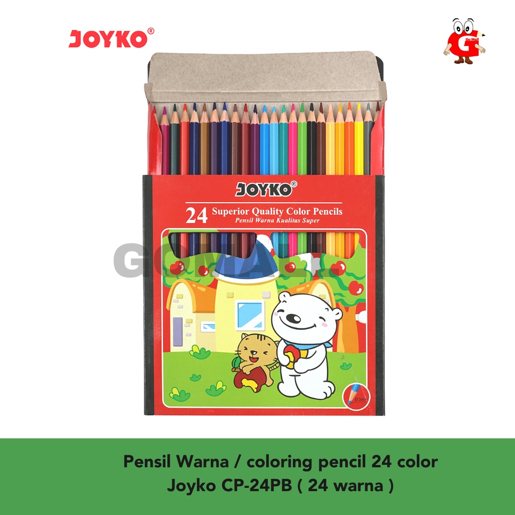 

Pensil Warna / coloring pencil 24 color Joyko CP-24PB ( 24 warna )