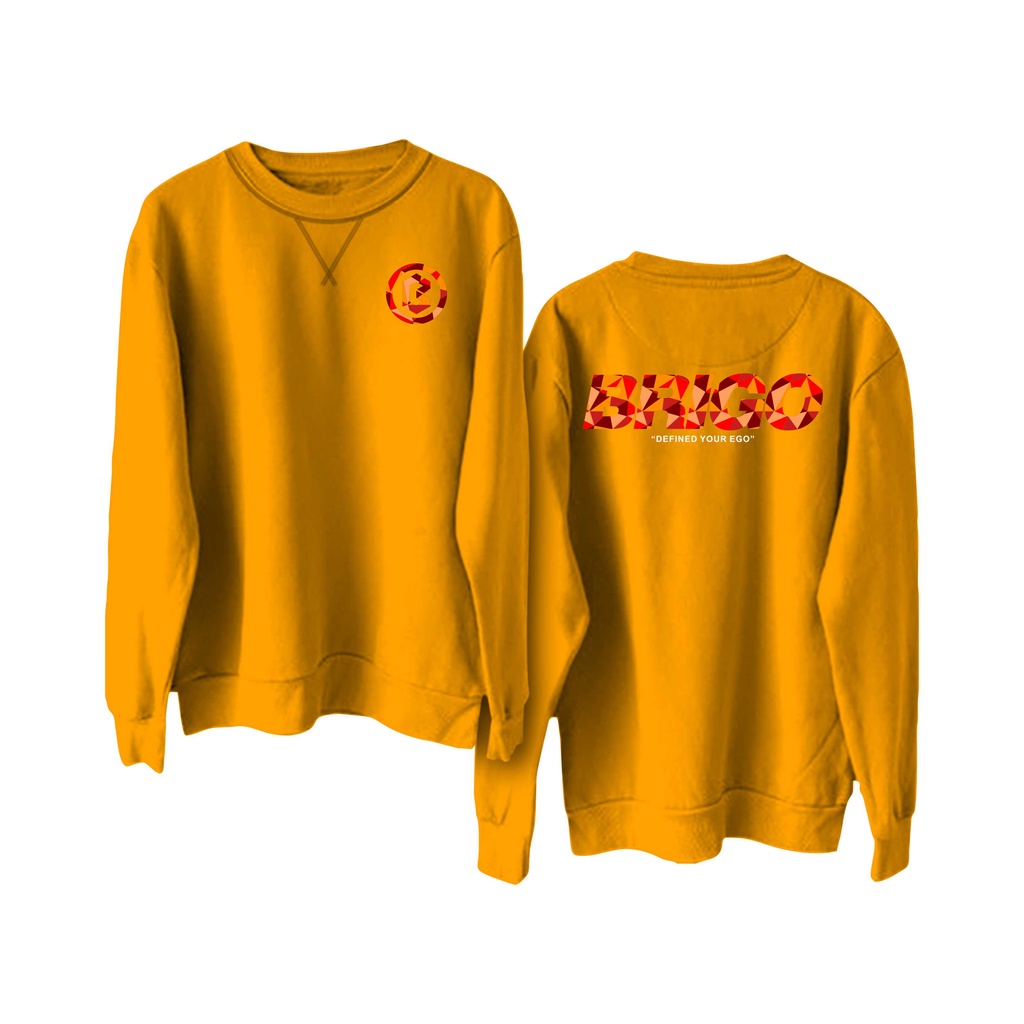 Sweater Crewneck BRIGO crystal Sablon DTF Fleece Cotton II BRIGO Basic Sweatshirt  crystal II M-XXL (Pria &amp; Wanita) Free stiker&amp;Gantungan Kunci
