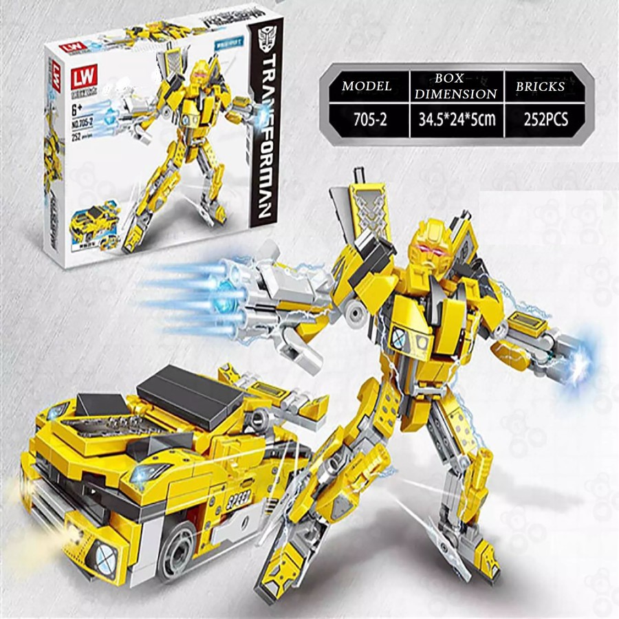 Lego Block Robot Mobil Transformers Bumblebee