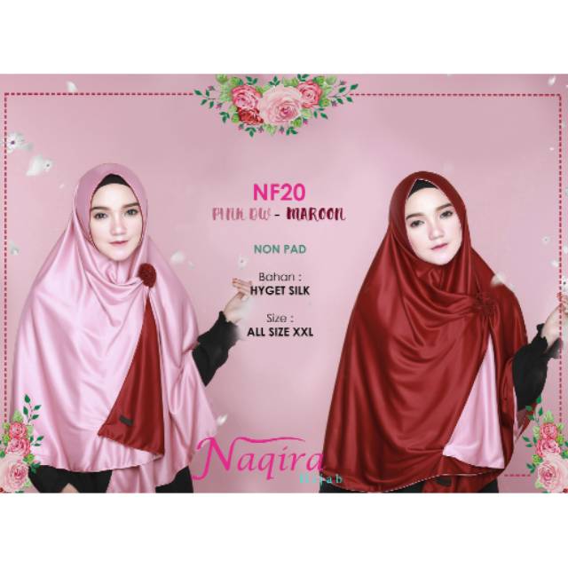 Naqira Hijab NF20 (Pink DW-Maroon)