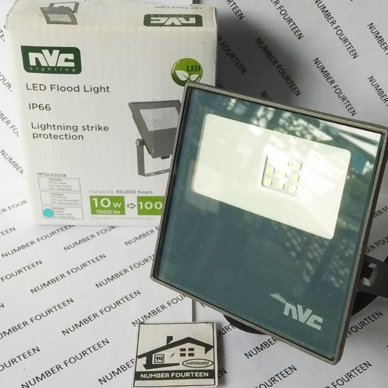 Lampu Tembak NVC 10watt NFDLED 256 daylight putih 6500K lampu sorot