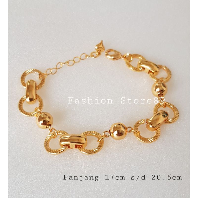 gelang rantai motif gelang fashion impor xuping perhiasan lapis emas 18k impor tR13102