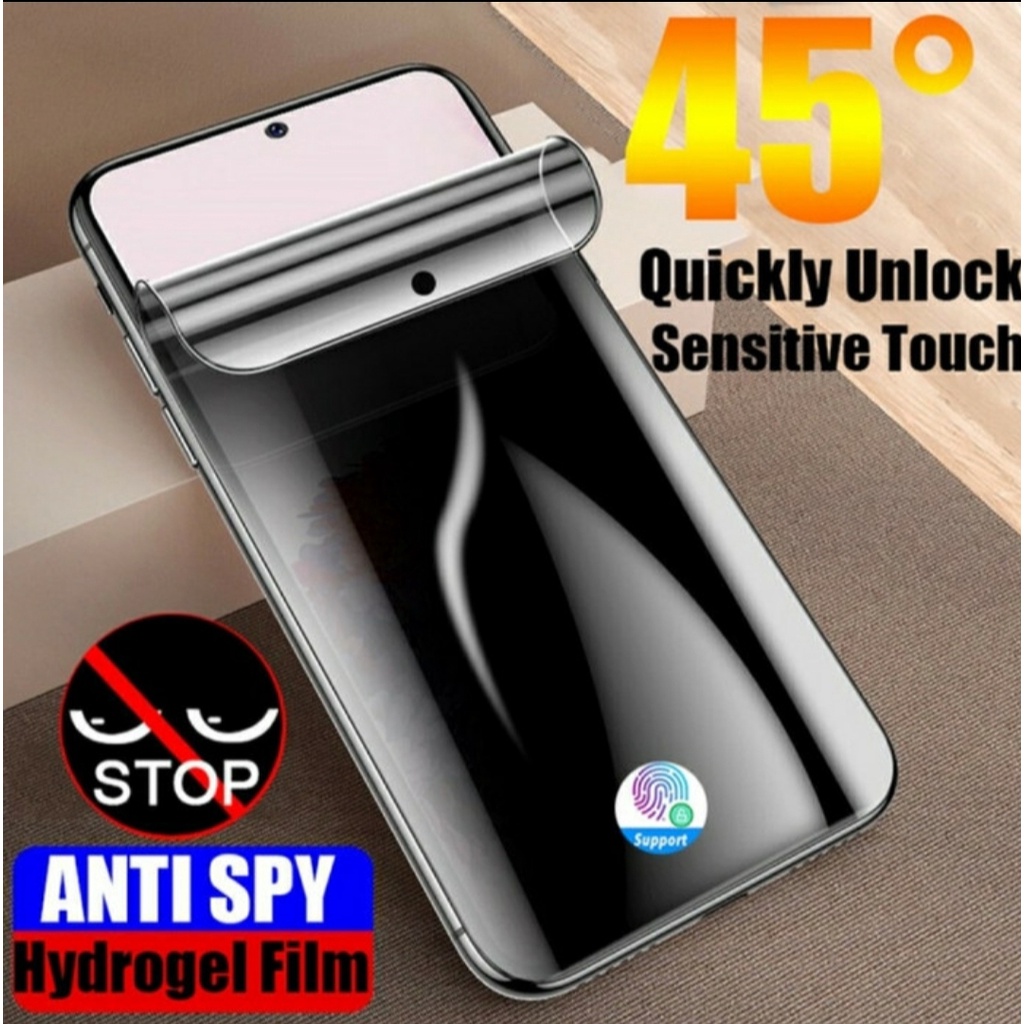 CUSTOM HYDROGEL Anti Spy samsung xiaomi poco iphone infinix Asus Rog ALL SEMUA TIPE HP AntiGores Screen Guard