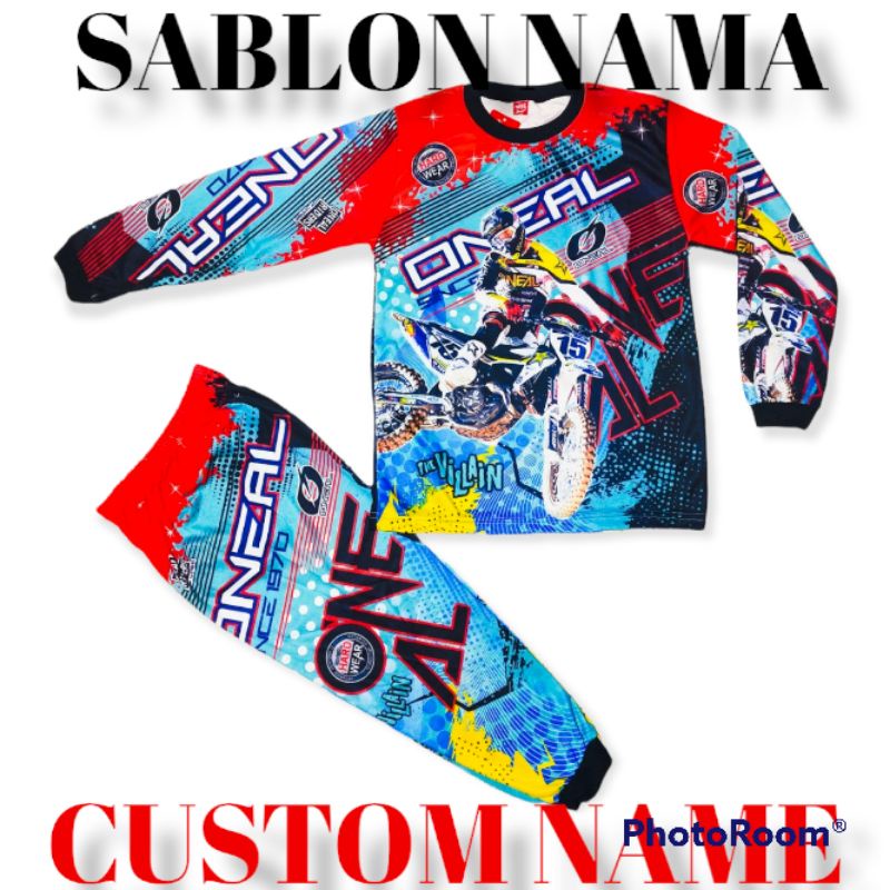 SETELAN BAJU MOTOR CROSS ANAK ANAK