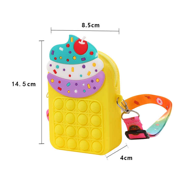 【Harga Grosir】TAS SELEMPANG ANAK POP IT IMPORT ICE CREAM