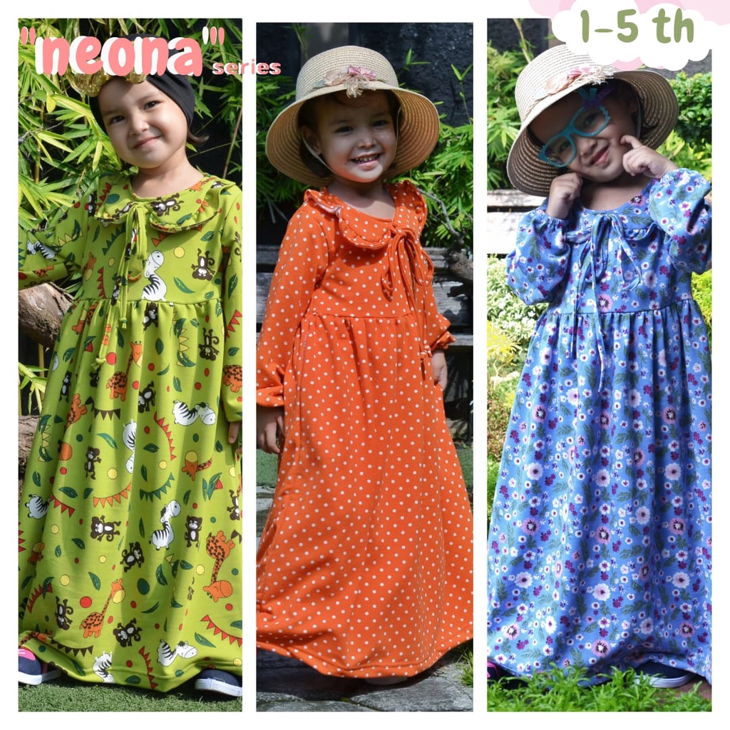 GAMIS KAOS ANAK 2-5 th (NEONA SERIES)