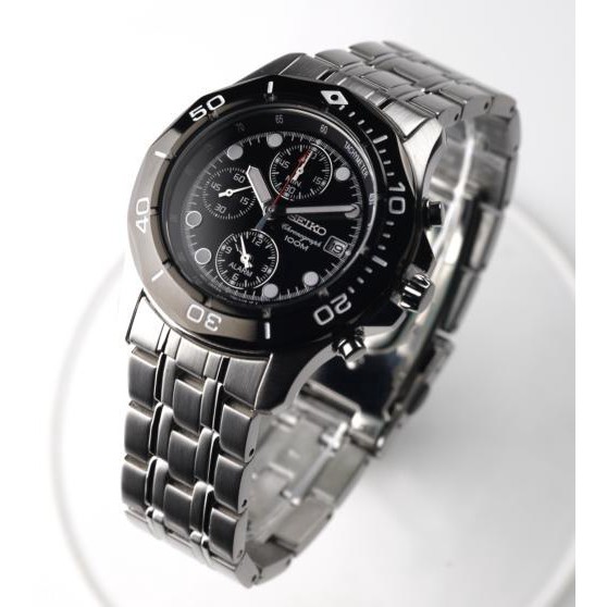 Seiko Quartz SNA791P1 Chronograph Black Dial | Jam Pria SNA791