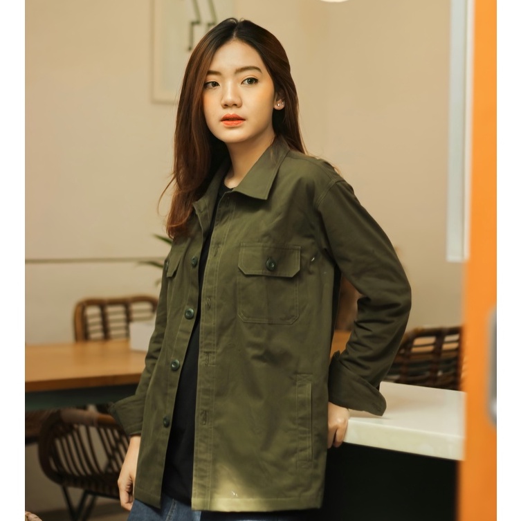 Cottongo Trucker Jacket Canvas Wellder Army