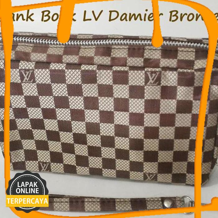 Hot Item Bank Book Organizer Lv Damier Bronze Bbo Motif Branded Whpo Dompet Barang Original