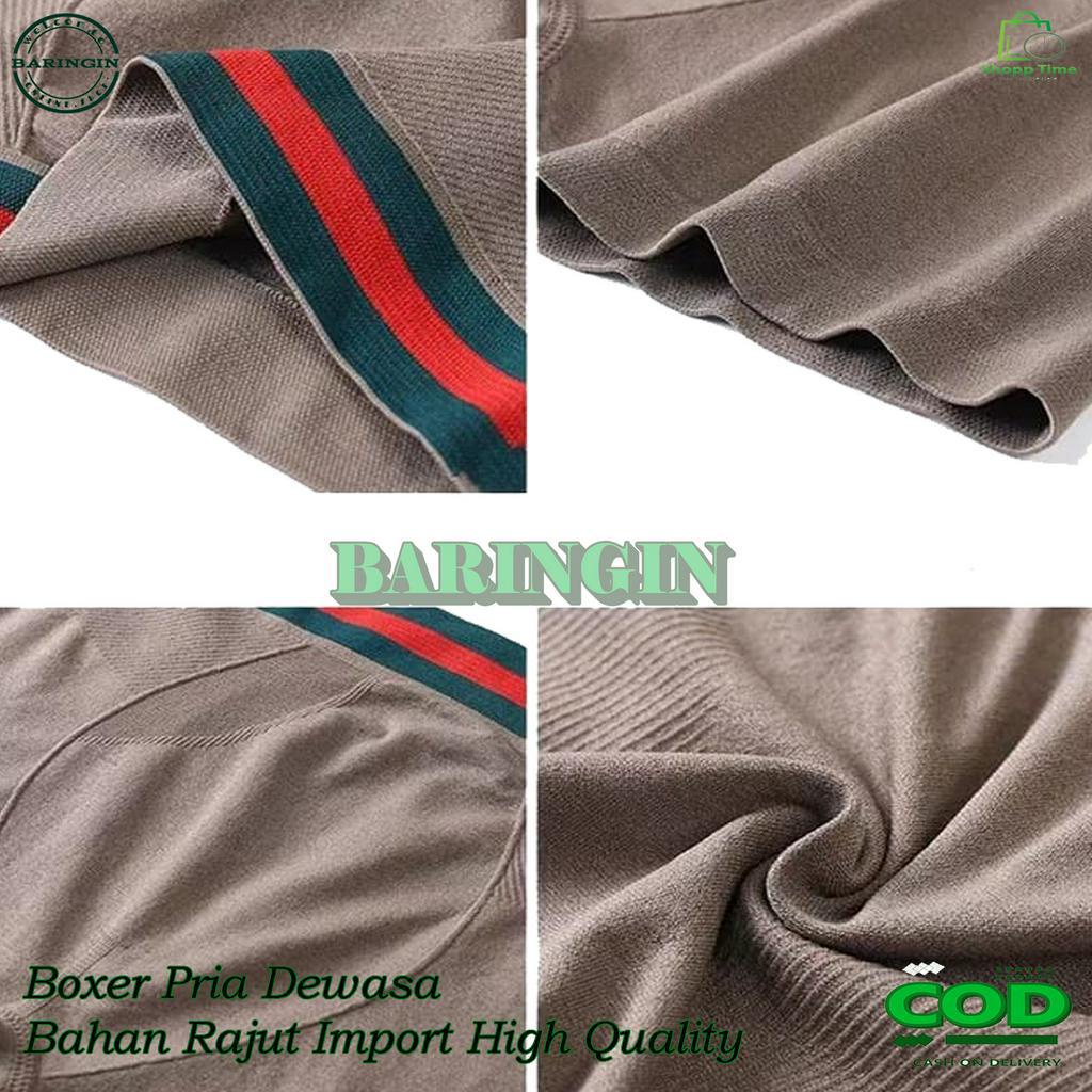 Boxer Pria Dewasa Bahan Rajut [ ISI 6 PCS ] Boxer Cowok Distro Pakian dalam Pria -Celana Dalam Pria Segi Empat 8128