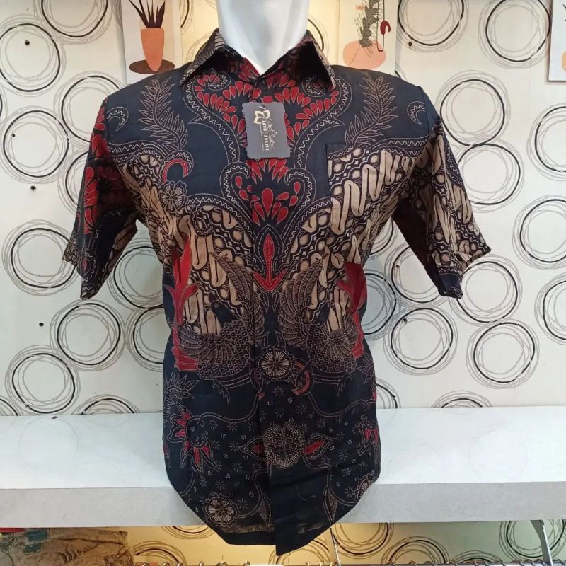 KEMEJA BATIK LENGAN PENDEK PANJANG KATUN FULL M L XL XXL GOSEND COD PENGIRIM BANDUNG MODEL TERKINI M L XL XXL