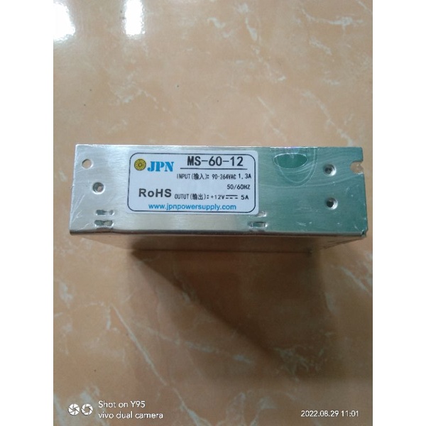 Power Supply DC 12V 5A merek JPN ORI input AC 90-264V