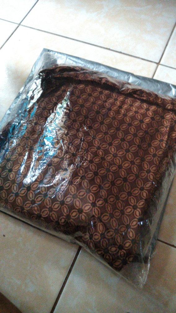 Coupel Gamis Batik Sogan Padi Kombinasi Batik Modern