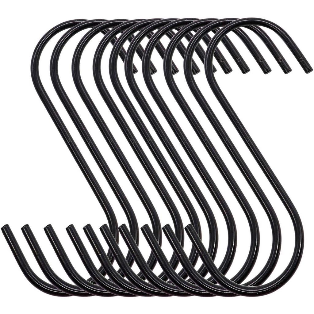 Solighter 10pcs Kait Berbentuk S Organizer Rumah Tangga Rak Penyimpanan Stainless Steel