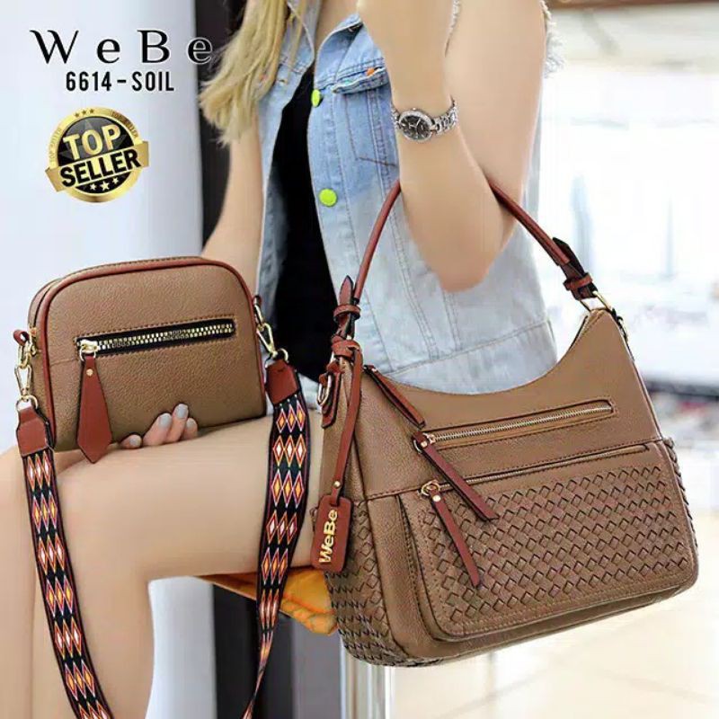 100% Real Picture Tas WEBE hobo Seri 7725SET Handbag With Strap