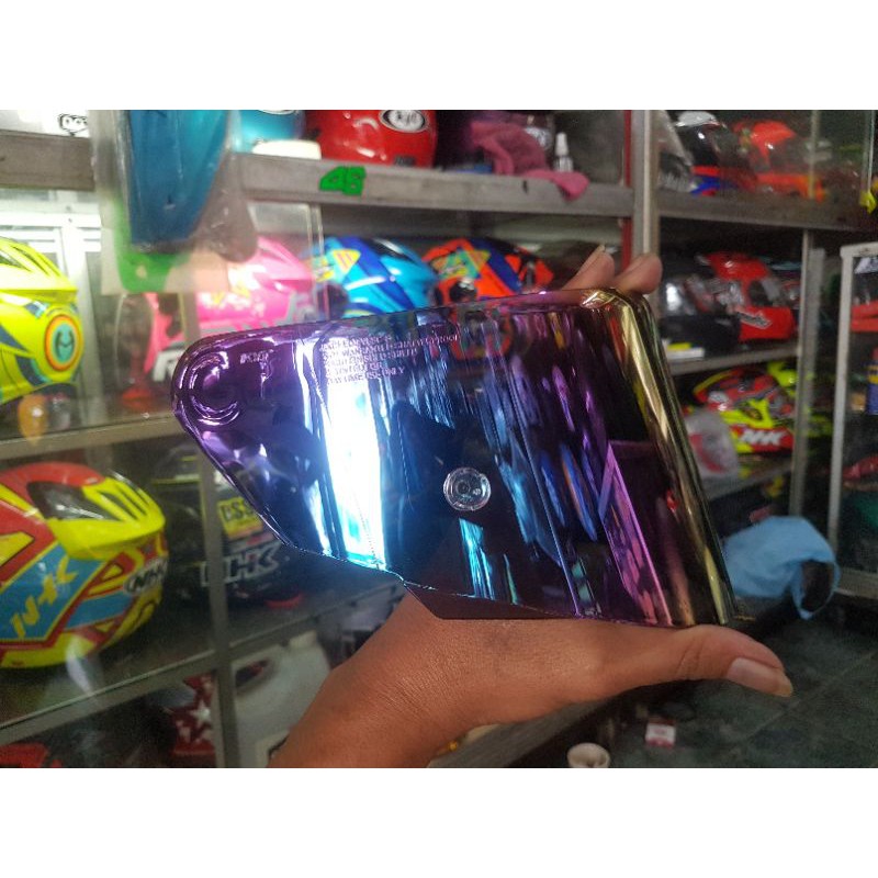 visor flat kyt tt course iridium purple rainbow