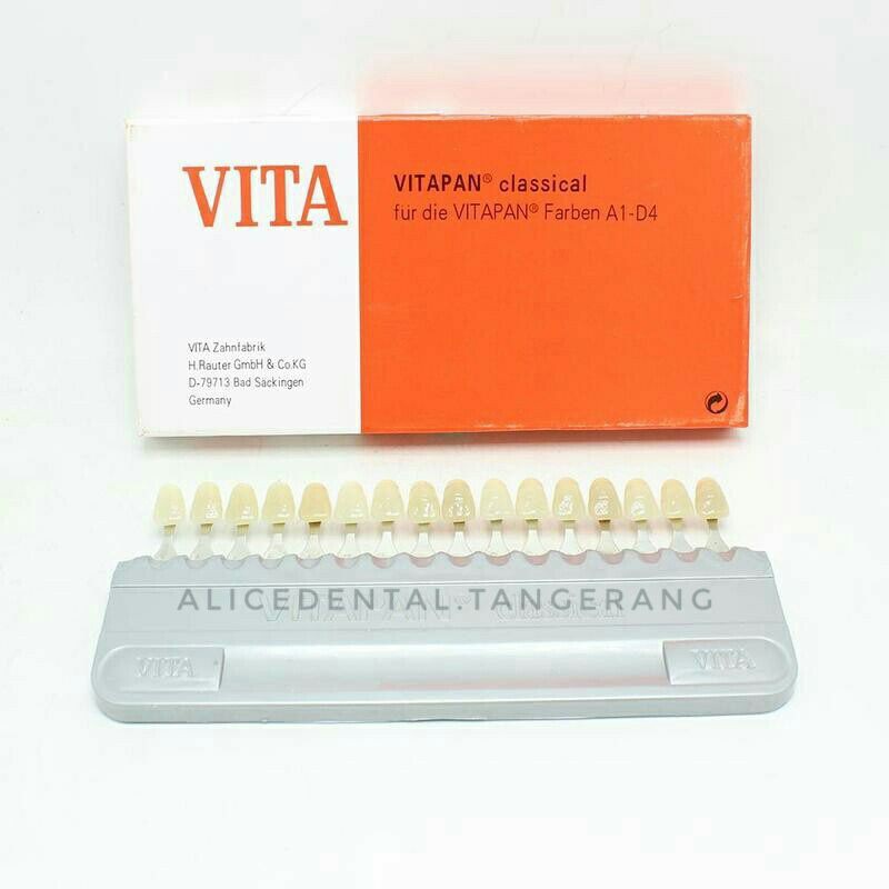 Shade guide vitapan vita classical dental shade guide 16 contoh warna gigi palsu GTP GTL GTS