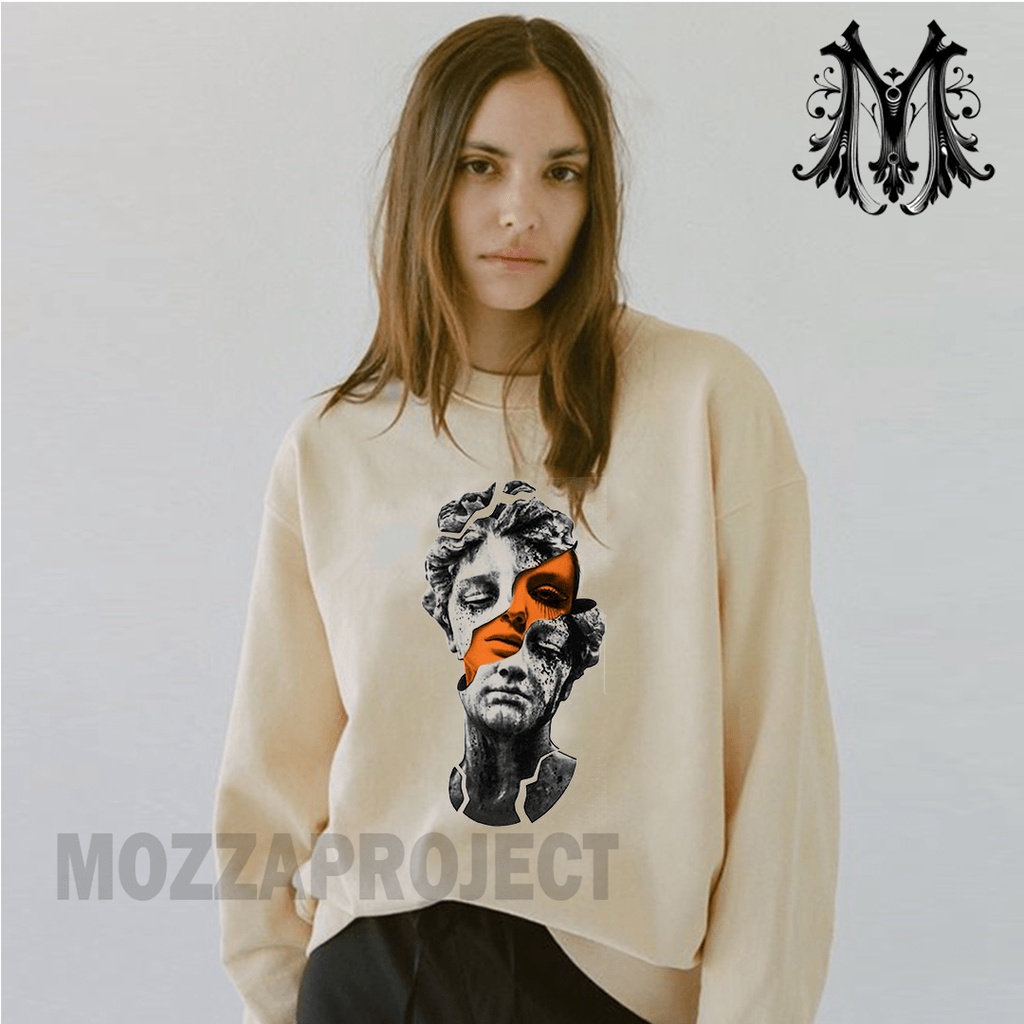 Mozzaproject Crewneck Sweatshirt Grey Sad