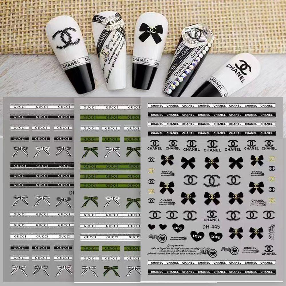 Mxbeauty Stiker Kuku Warna Emas / Silver Untuk Manicure