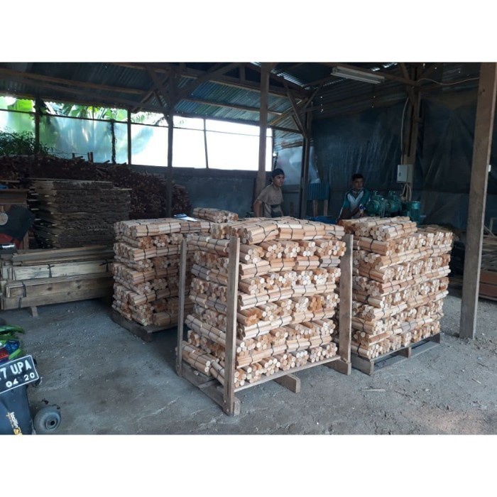 DOWEL KAYU STIK KAYU BULAT KOMPONEN FURNITUR 3.5 CM X PANJANG 37 CM