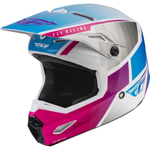 HELM FLY RACING KINETIC 2022 DRIFT PINK BLUE HELM FLY KINETIC 2022 ORI