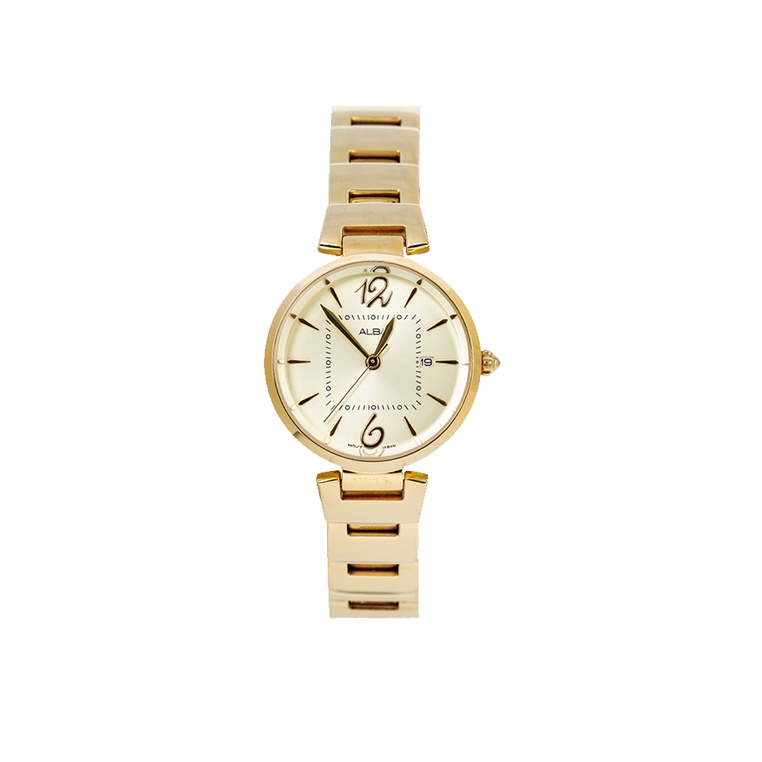 Jam Tangan Wanita Alba Original AH7R04 Strap Stainless Steel Gold Quartz