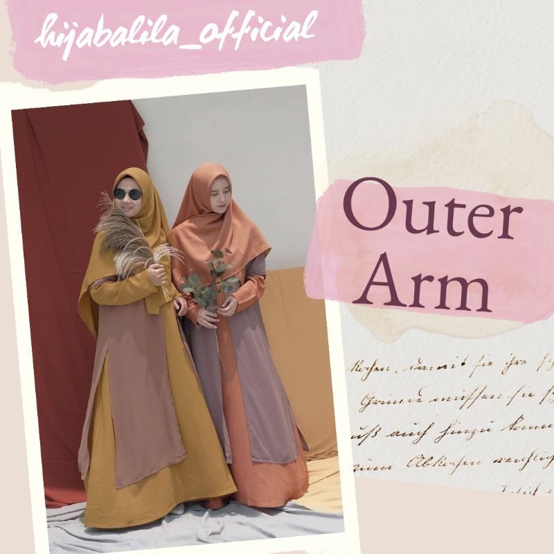 HIJABALILA  OUTER ARM / LUARAN GAMIS By Hijab Alila bahan ceruty