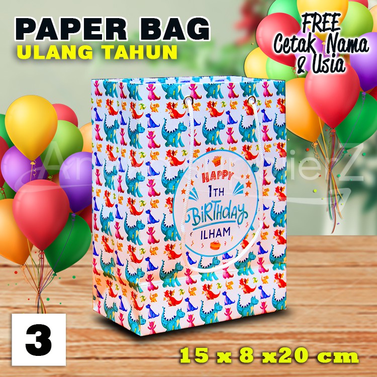 

Paper Bag Happy Birthday - Tas Kertas Ulang Tahun - No.3 (10 PCS)