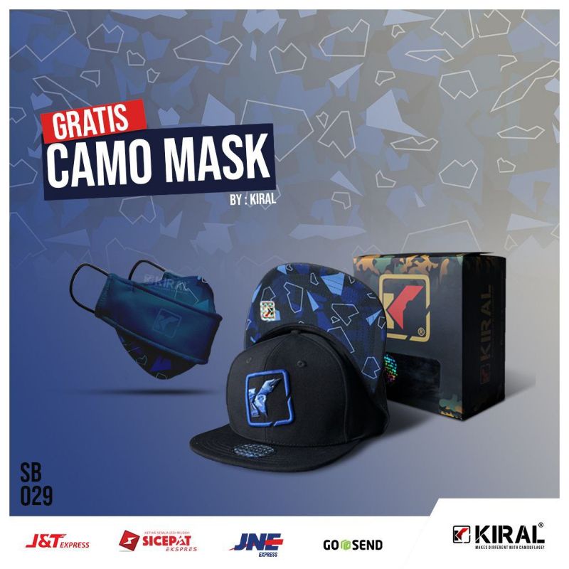 TOPI PRIA SNAPBACK ORIGINAL DISTRO // SNAPBACK CAMO FREE MASKER 029 by KIRAL