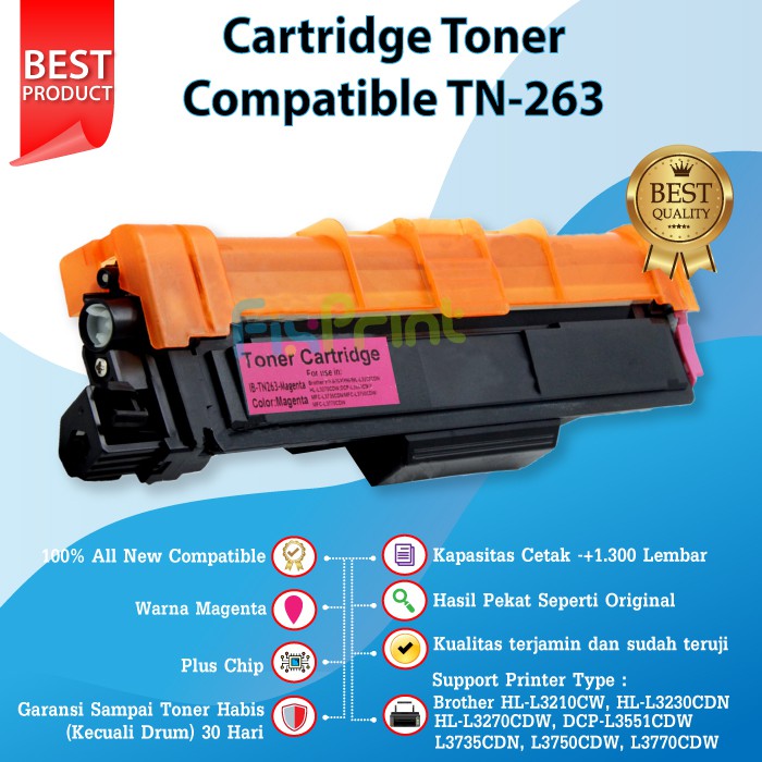 Cartridge Toner Compatible TN-263 TN263 Printer Brother HL-L3210CW