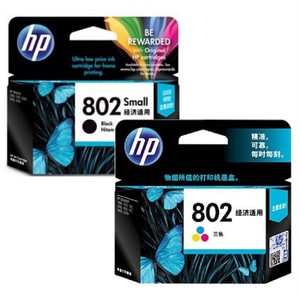 PAKET TINTA HP 802 BLACK + COLOUR ORIGINAL