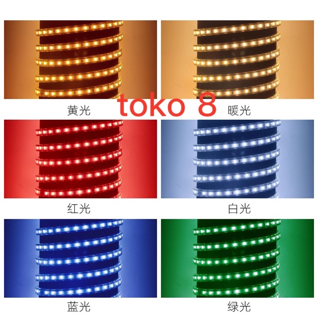 LAMPU LED STRIP SELANG 5050 SMD AC 220V METERAN (1M-100M) OUTDOOR AND INDOOR (LAMPU TIK TOK)