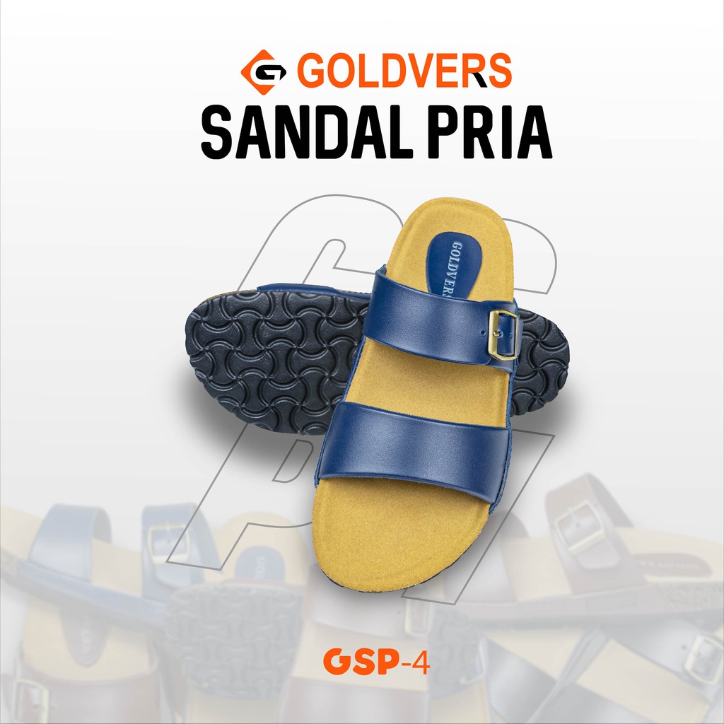 Sandal Pria Wanita Sandal Selop Goldvers Pria Sandal Best Quality Import Sendal Santai - Goldies