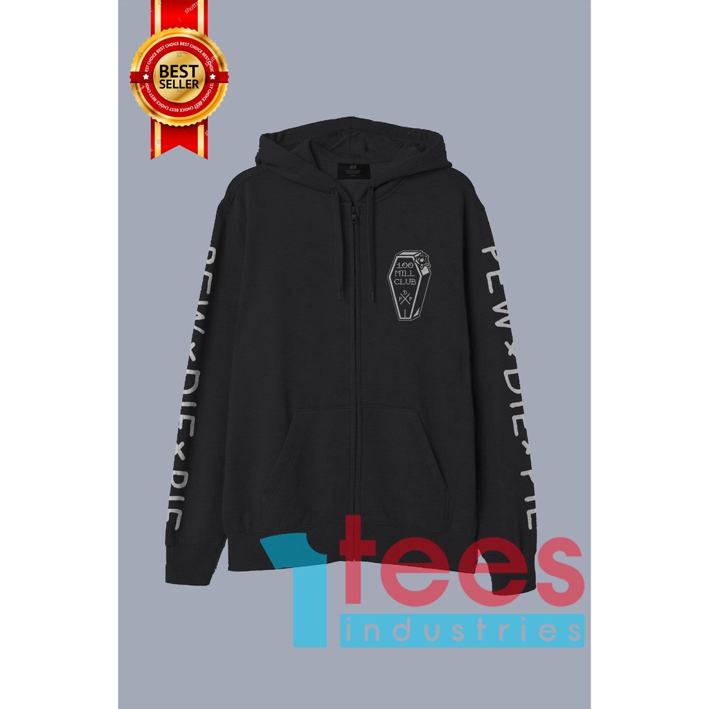 JAKET HOODIE ZIPPER PEWDIEPIE MERCH 100 MILL CLUB