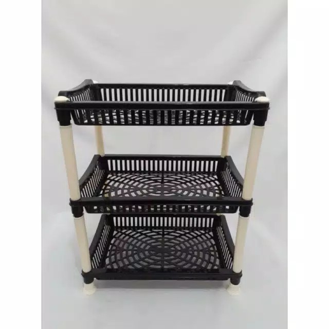 Rak dapur / Rak bumbu bawang plastik serbaguna susun 3