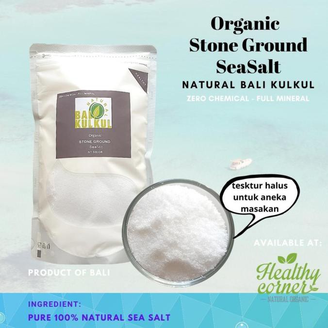 

Sea Salt Stone Ground 500g Garam Laut Halus - Bali Kulkul KOMPLIT
