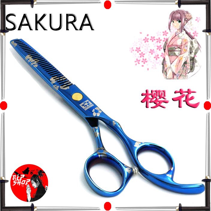 YINGHUA Sakura Gunting Sasak Rambut 6 Inch - JFY-60 - Blue