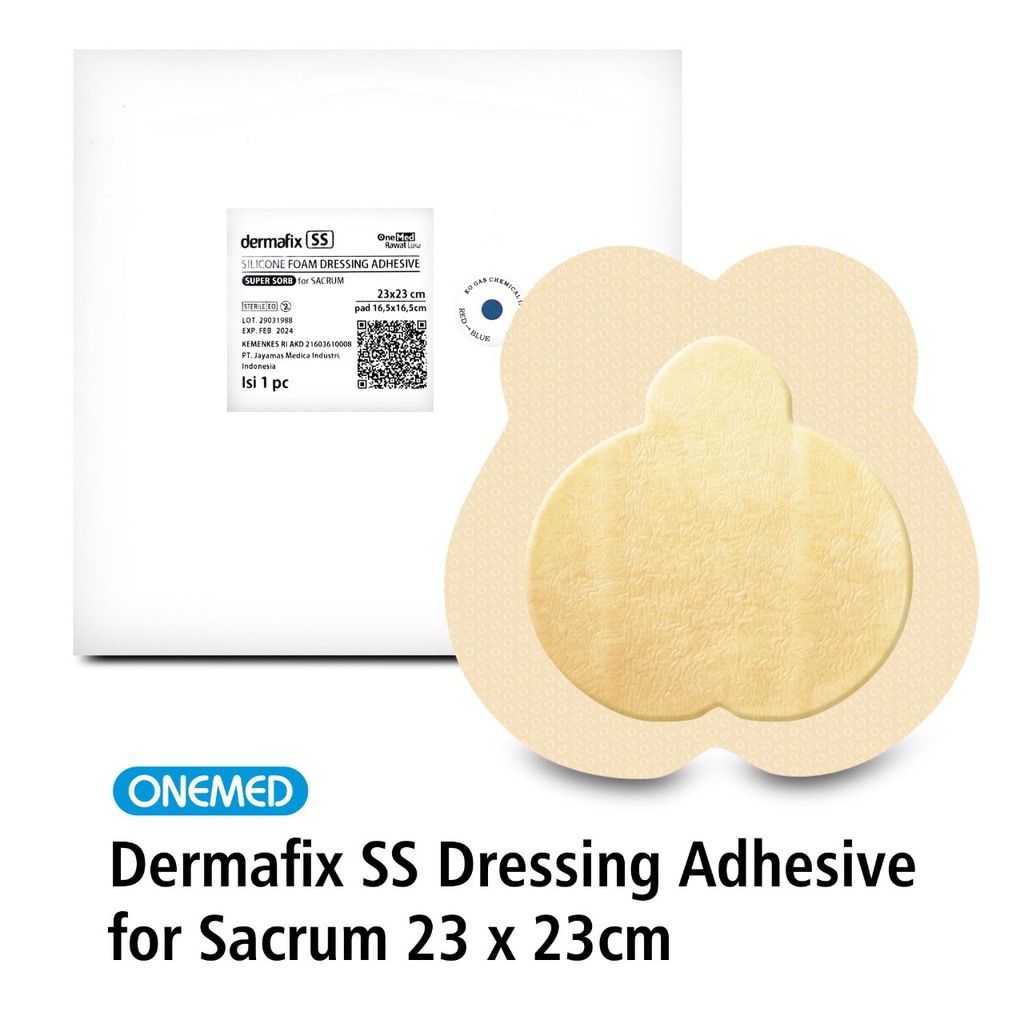 Dermafix Silicone Foam Super Sorb Dressing Adhesive For Sacrum 23x23cm OJ2