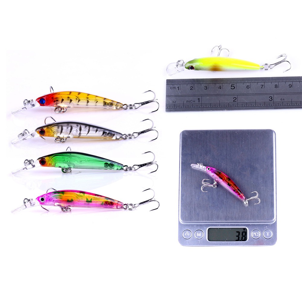 HENGJIA 56 Buah Set Minnow Crankbait Umpan Pancing Ikan Swimbait Fishing Lure Memancing Peralatan